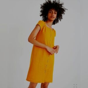 Texture Thread By Madewell Yellow Dress Size Small